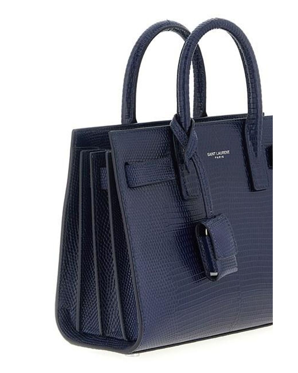 Saint Laurent Blue Nano Sac De Jour Handbag