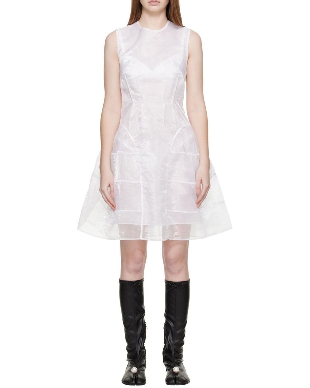 CECILIE BAHNSEN White Abigail Dress