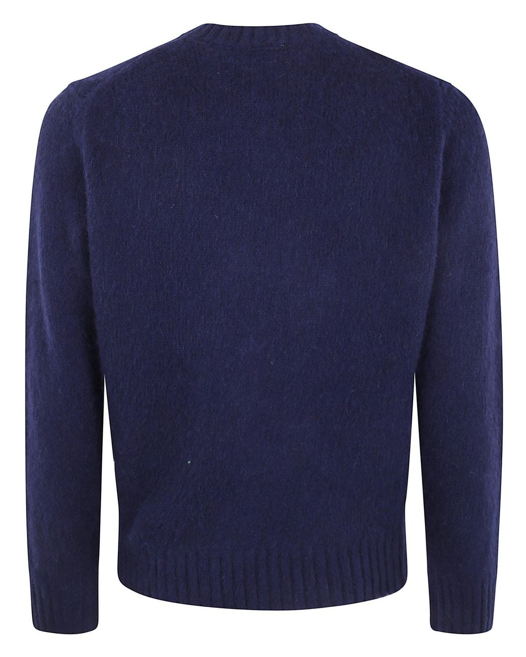 Aspesi Blue Rugged Wool Pullover Sweater for men