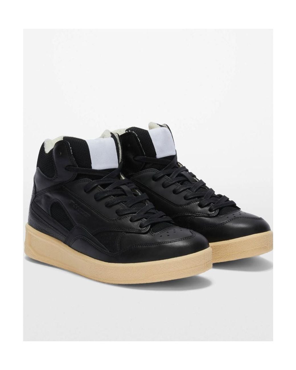Jil Sander Black High-Top Sneakers