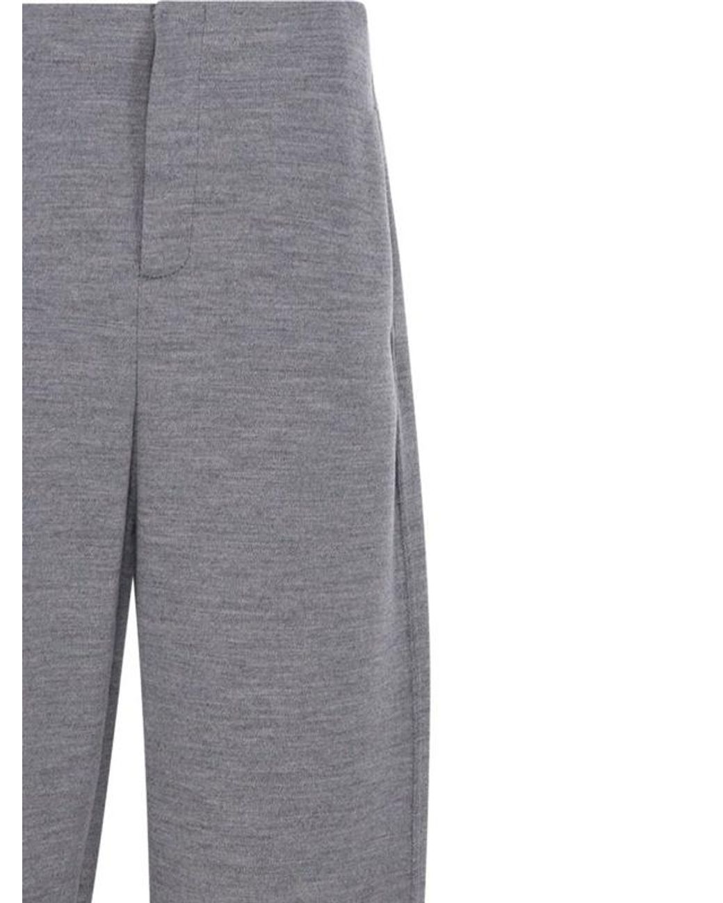 Max Mara Gray High-Waist Trousers