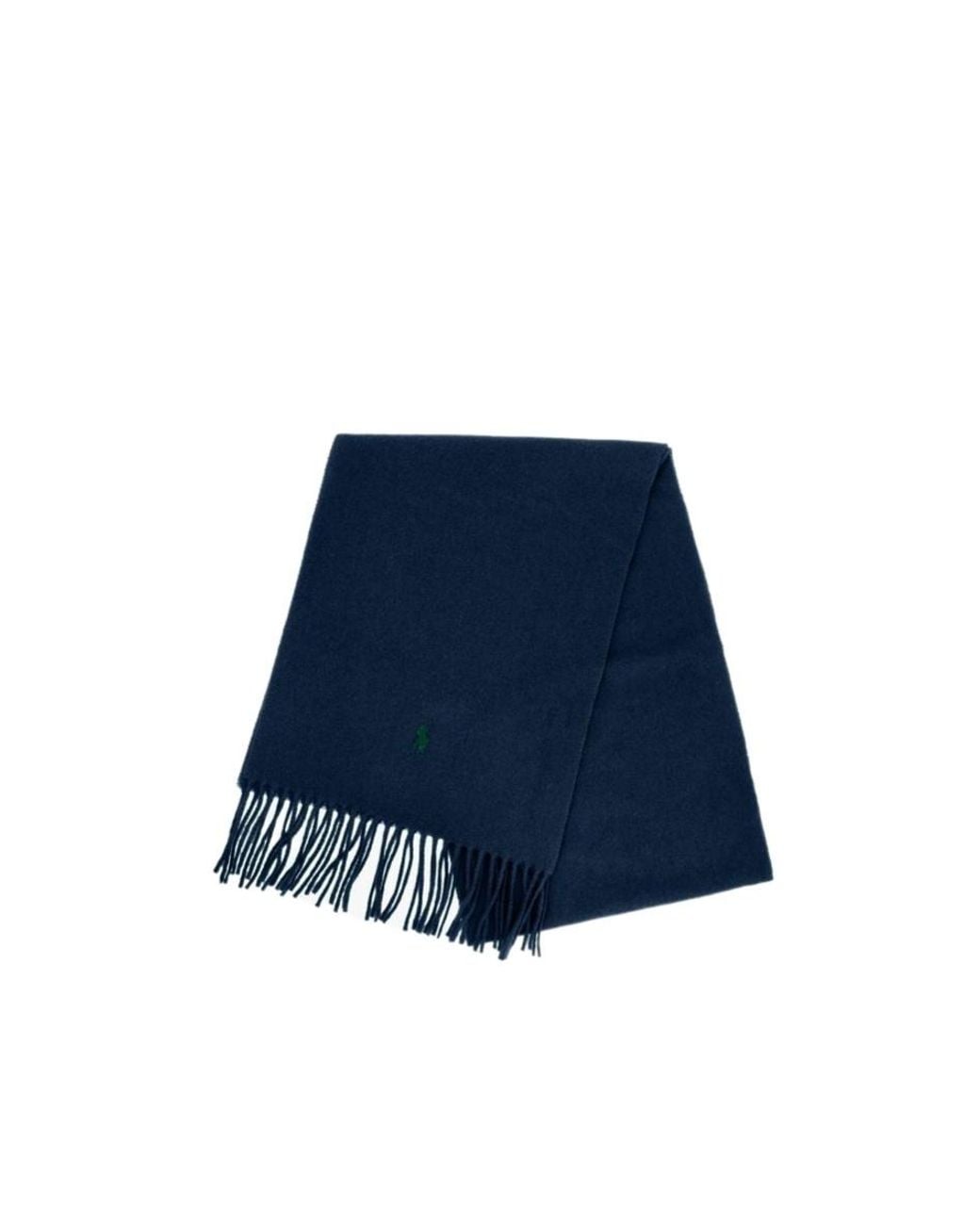 Polo Ralph Lauren Blue Fringed Scarf for men