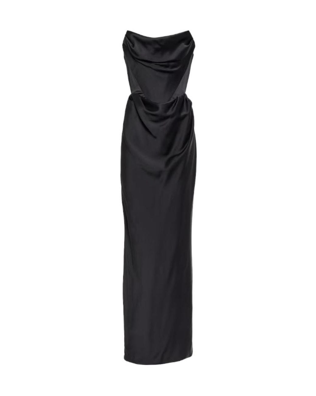 Vivienne Westwood Black Off-Shoulder Satin Gown