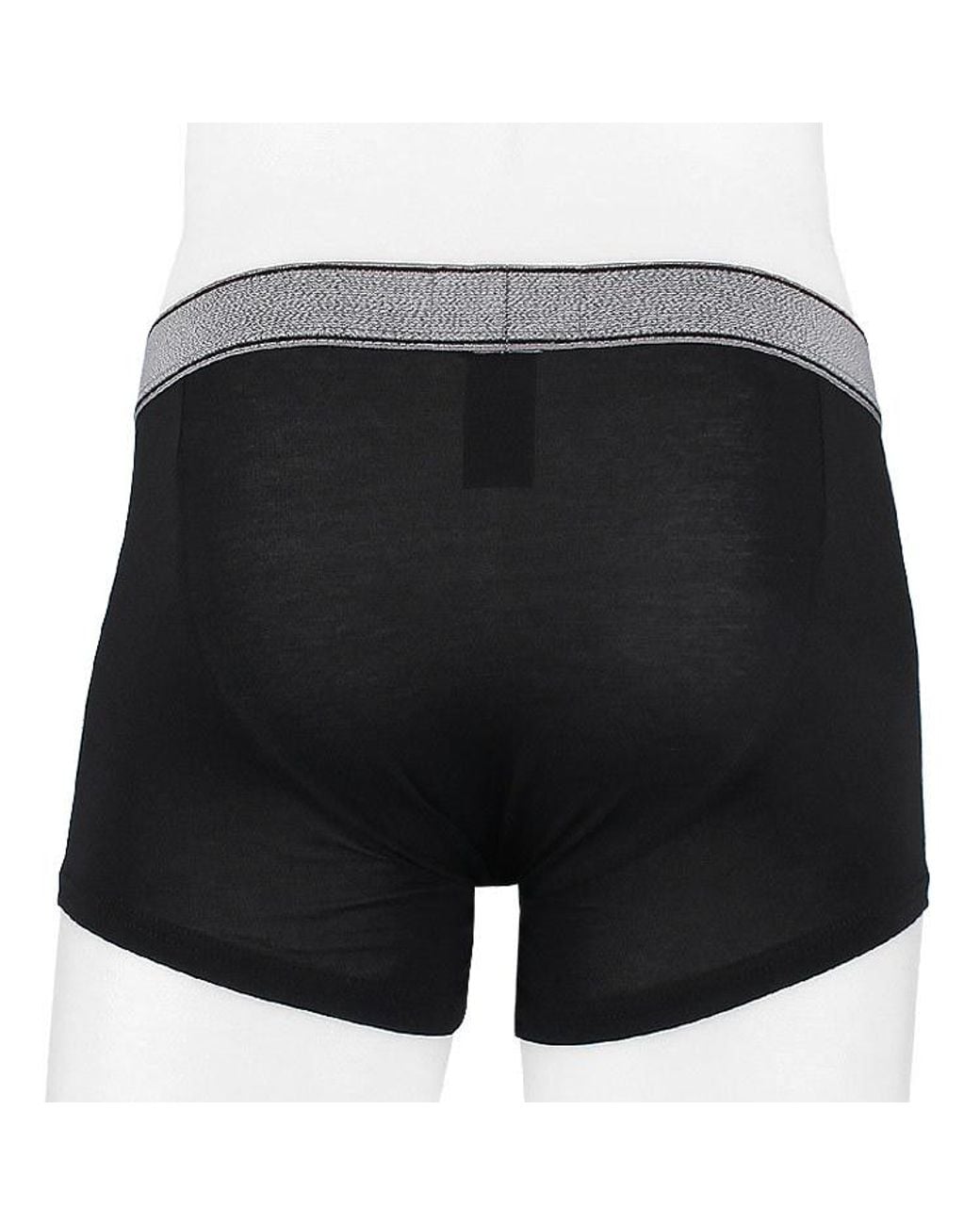 Emporio Armani Black Elastic Waist Boxer Briefs 2-Pack for men