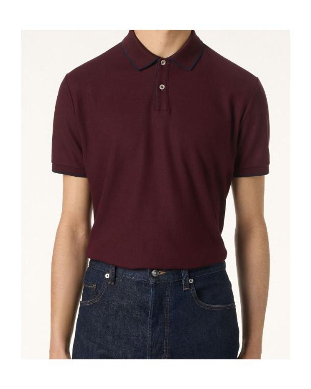 Loro Piana Red Brentwood Polo for men