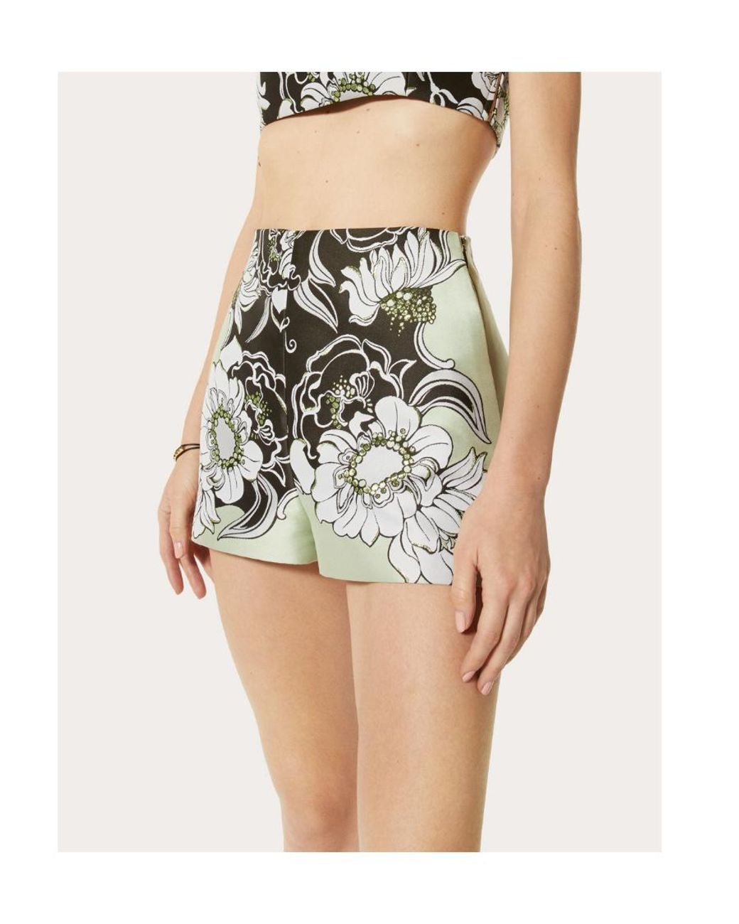 Valentino Multicolor Logo Print Casual Shorts