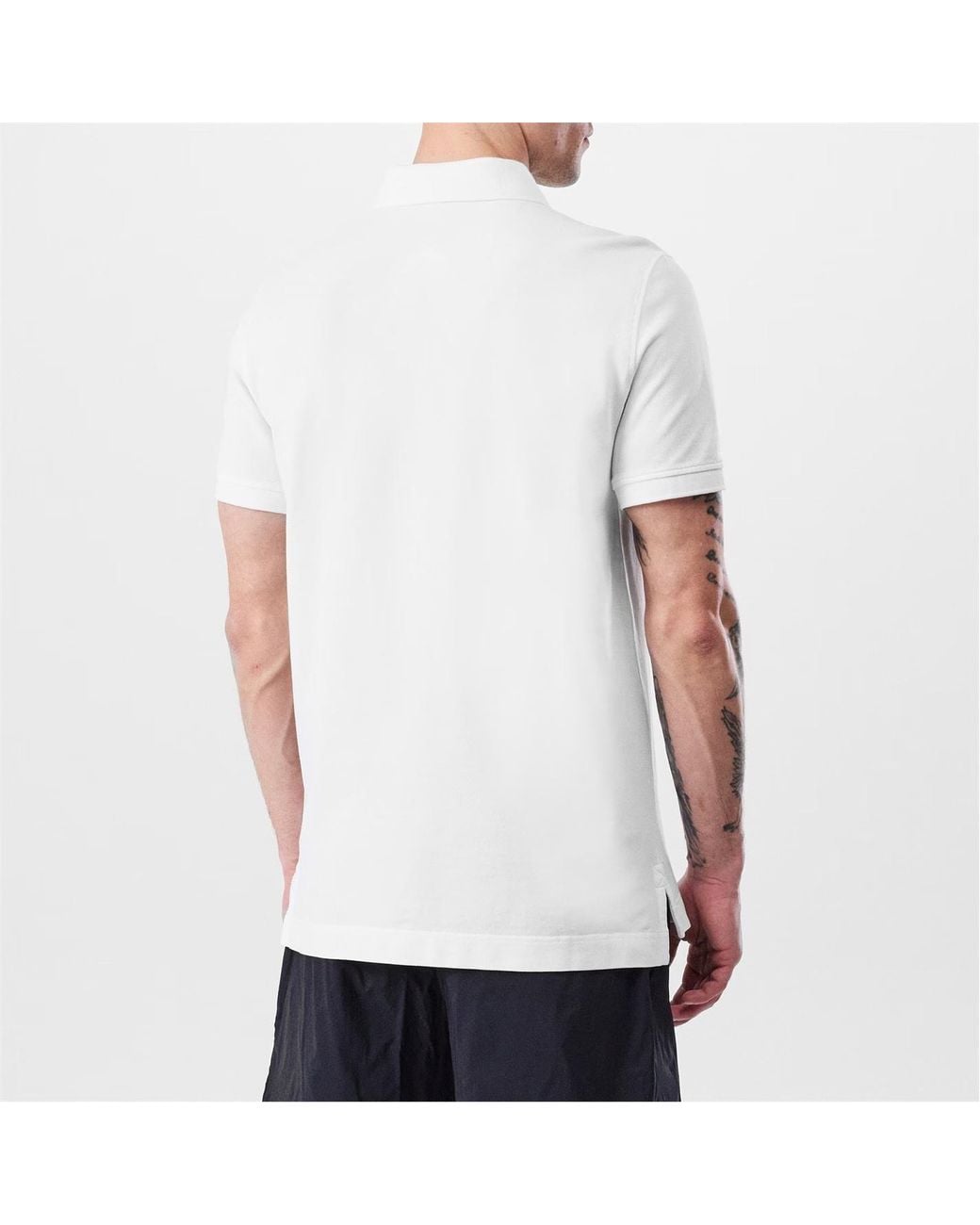 Canada Goose White Logo Crew Neck Polo Shirt for men