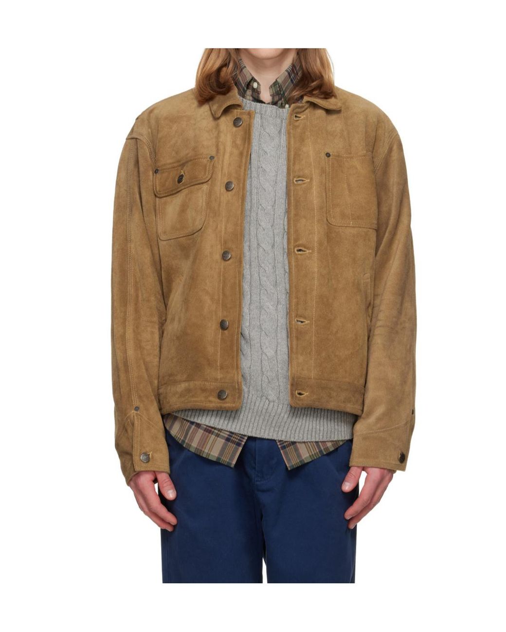 Polo Ralph Lauren Green Leather Jacket for men