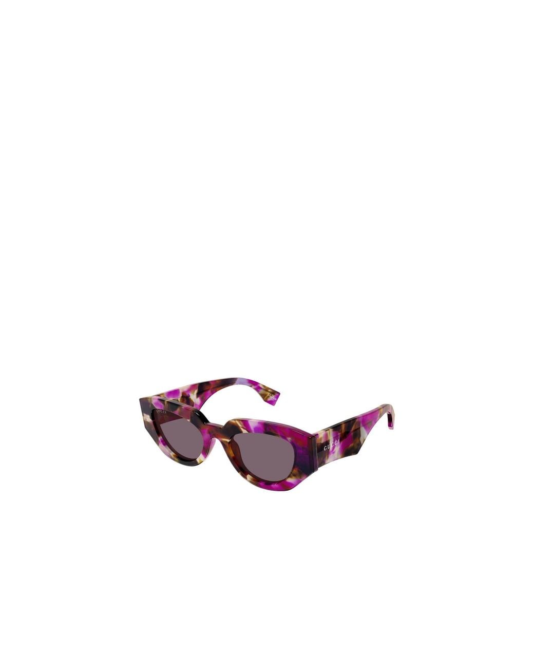 Gucci Purple Eyewear Gg2007S Oval Frame Sunglasses