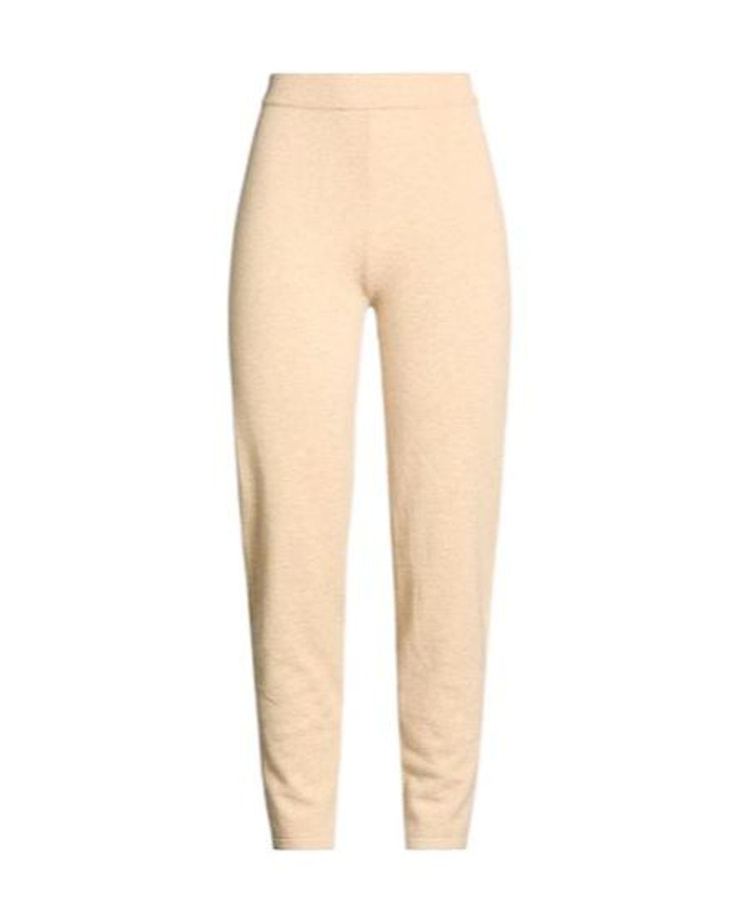 Max Mara Natural High-Waisted Drawstring Knit Pants