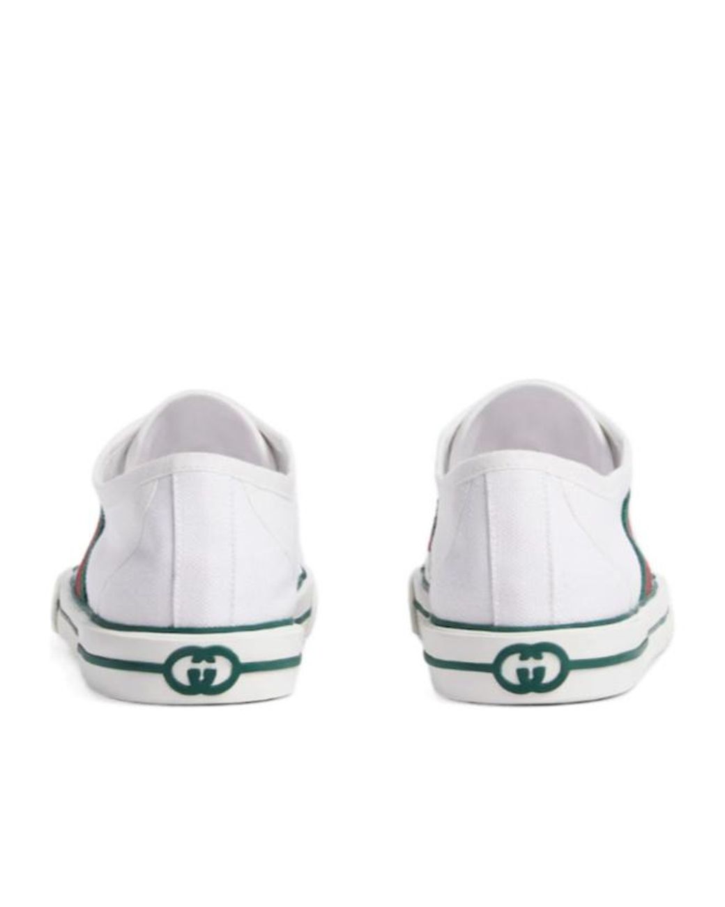Gucci White Web Stripe Low-Top Sneakers