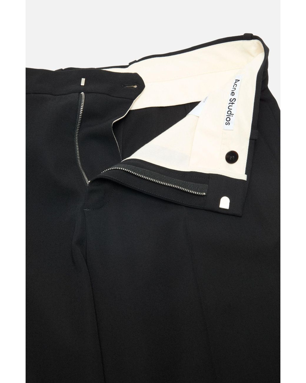 Acne Black Zip-Fly Trousers for men