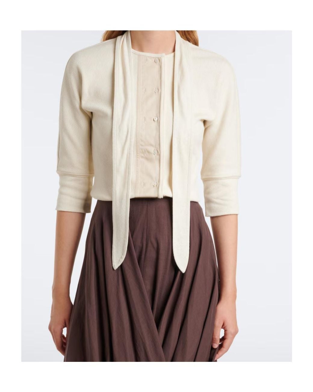 Lemaire White Ribbed-Knit Cotton And Linen Top
