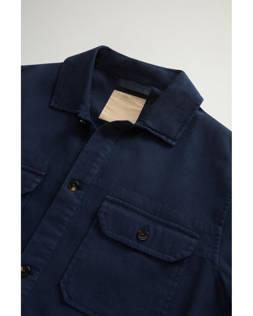 Woolrich Blue Safari Overshirt for men