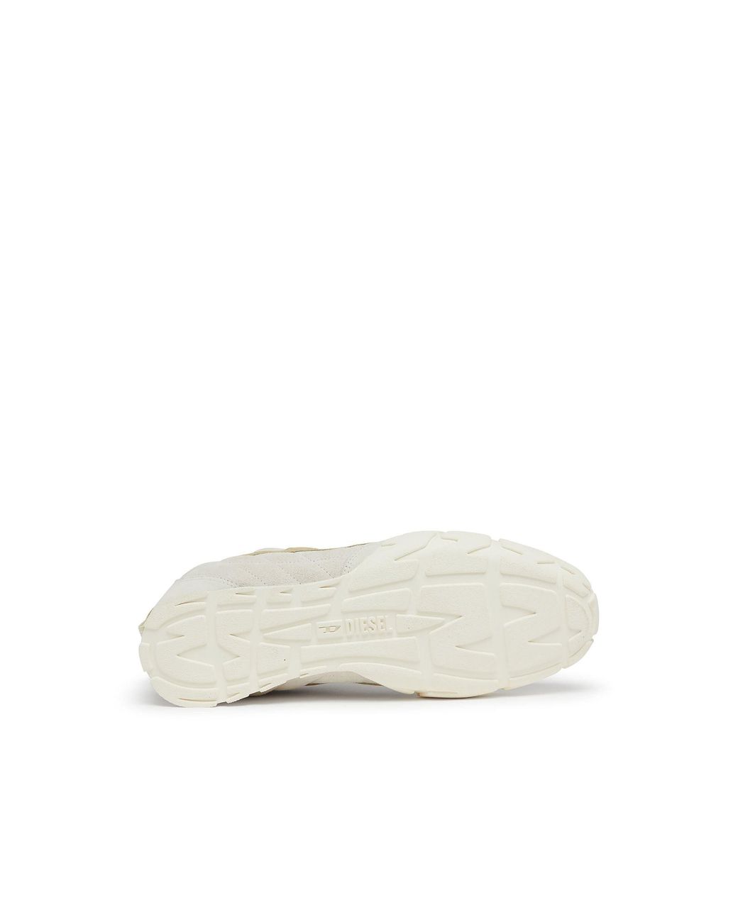 DIESEL White S-Pagodha-Quilted Suede Sneakers