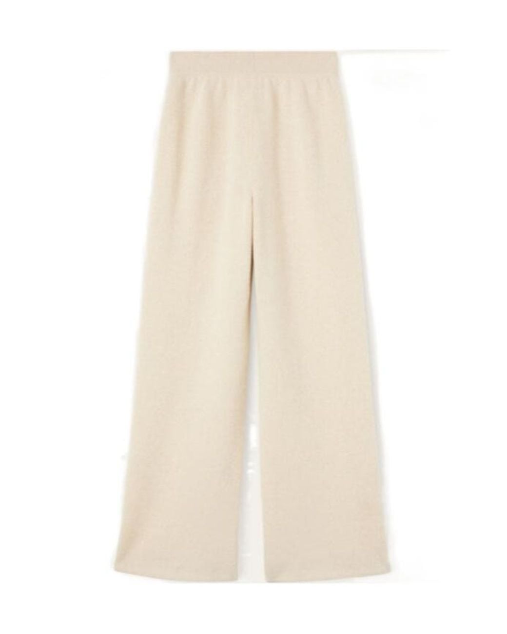 Loro Piana White Elastic Waist Casual Pants