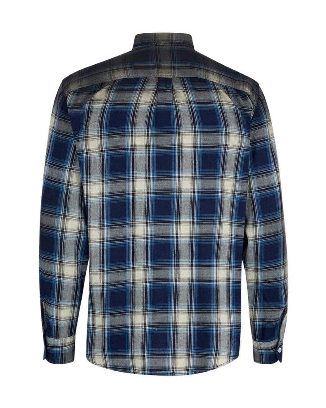 DSquared² Blue Long Sleeve Checked Shirt for men