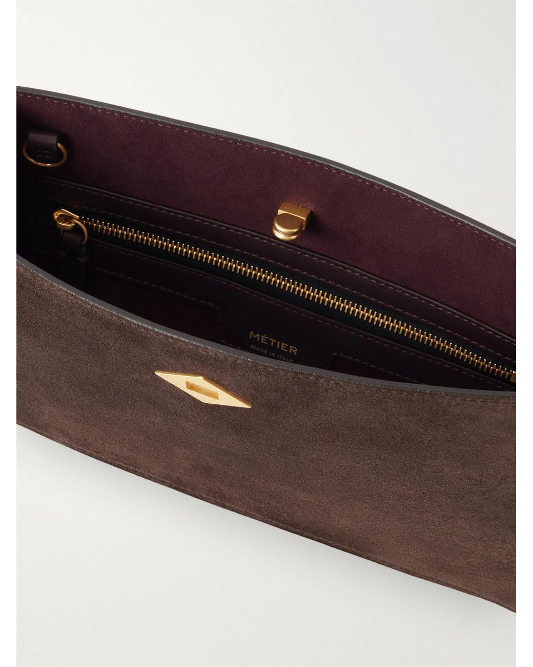 Metier Brown Suede Clutch