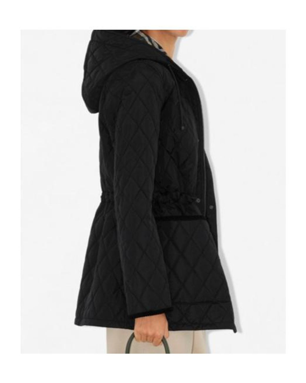 Burberry Black Devon Quilted Hooded Parka