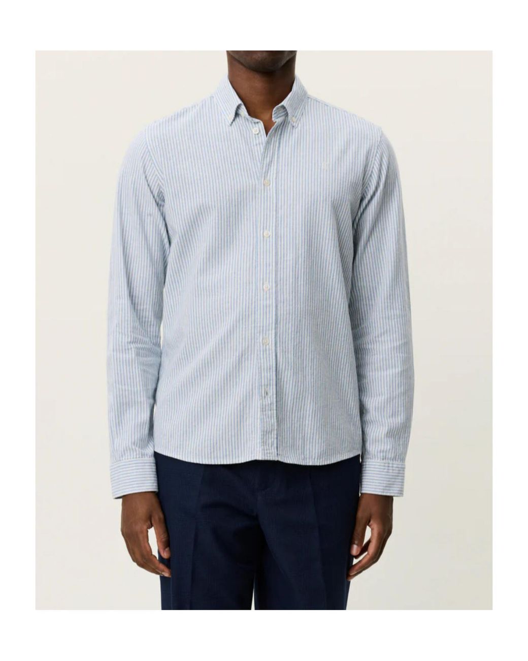 Les Deux White Striped Long-Sleeve Shirt for men