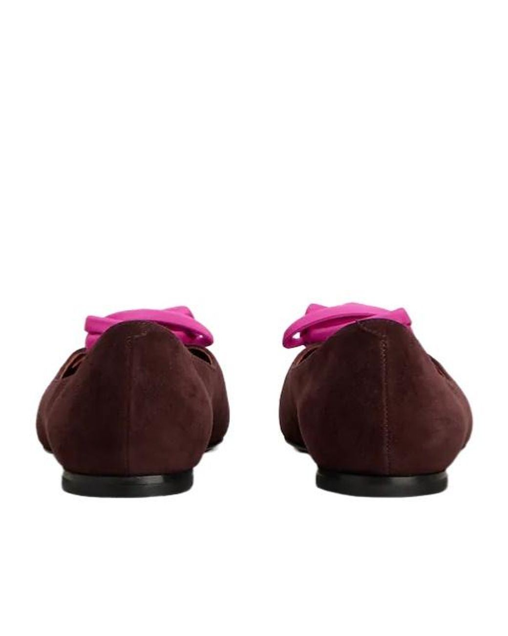 Roger Vivier Brown Cut-Out Detailed Flat Shoes