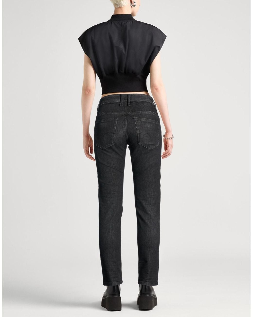 DIESEL Black Casual Slim-Fit Jeans