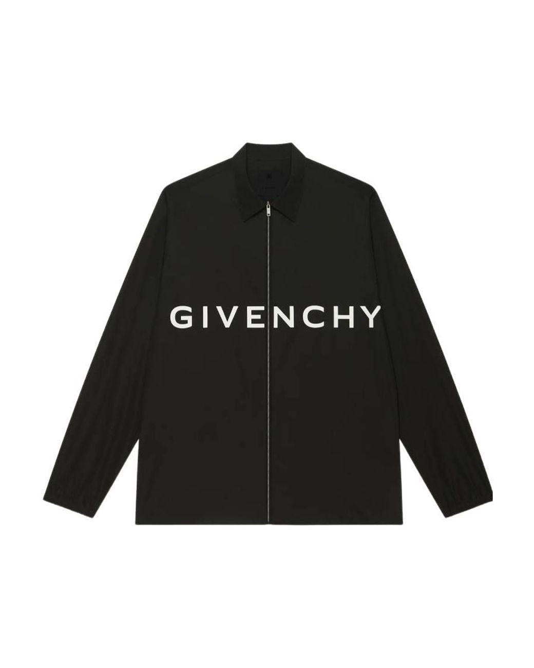 Givenchy Black Archetype Zipped Shirt for men