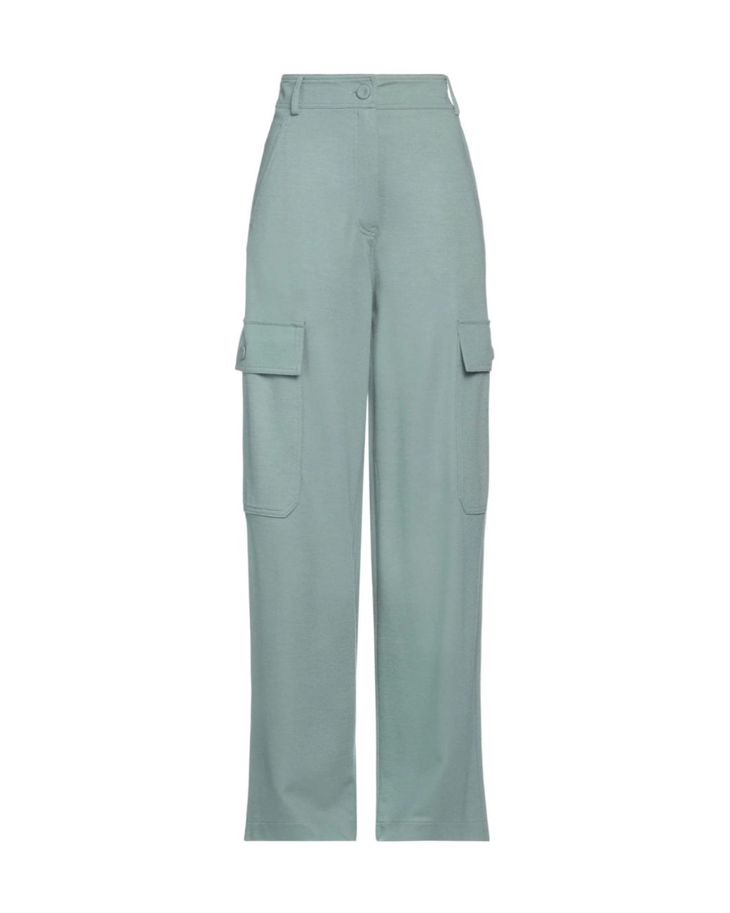 Max Mara Blue Solid-Colored Cargo Pants