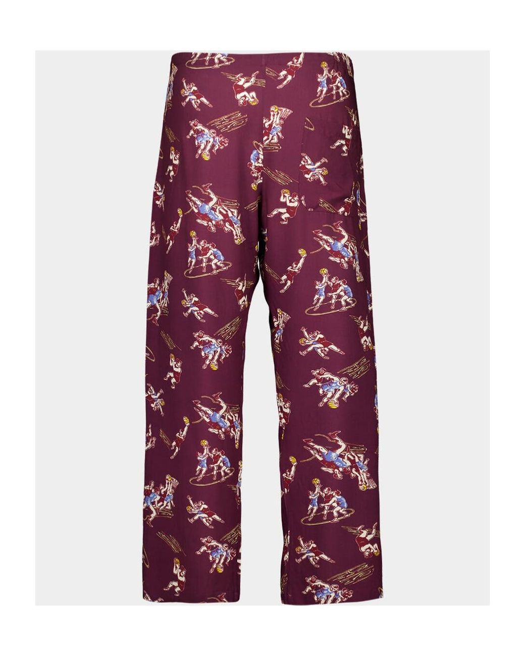 Bode Red Printed Pajama Pants for men