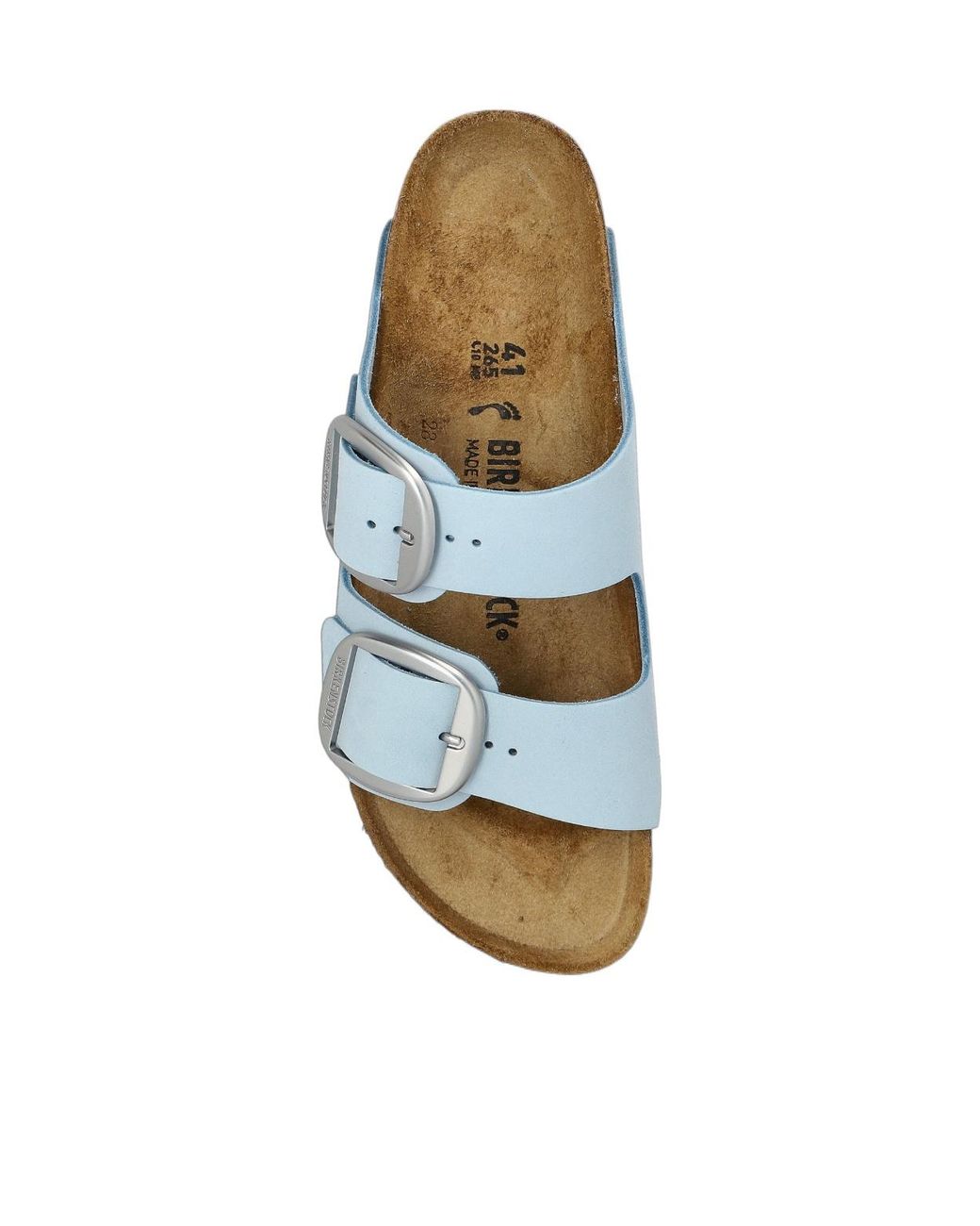 Birkenstock Blue Arizona Big Buckle Slides