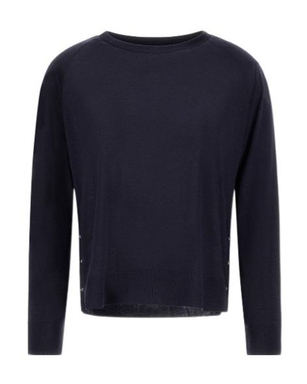 Herno Blue Crewneck Ribbed T-Shirt
