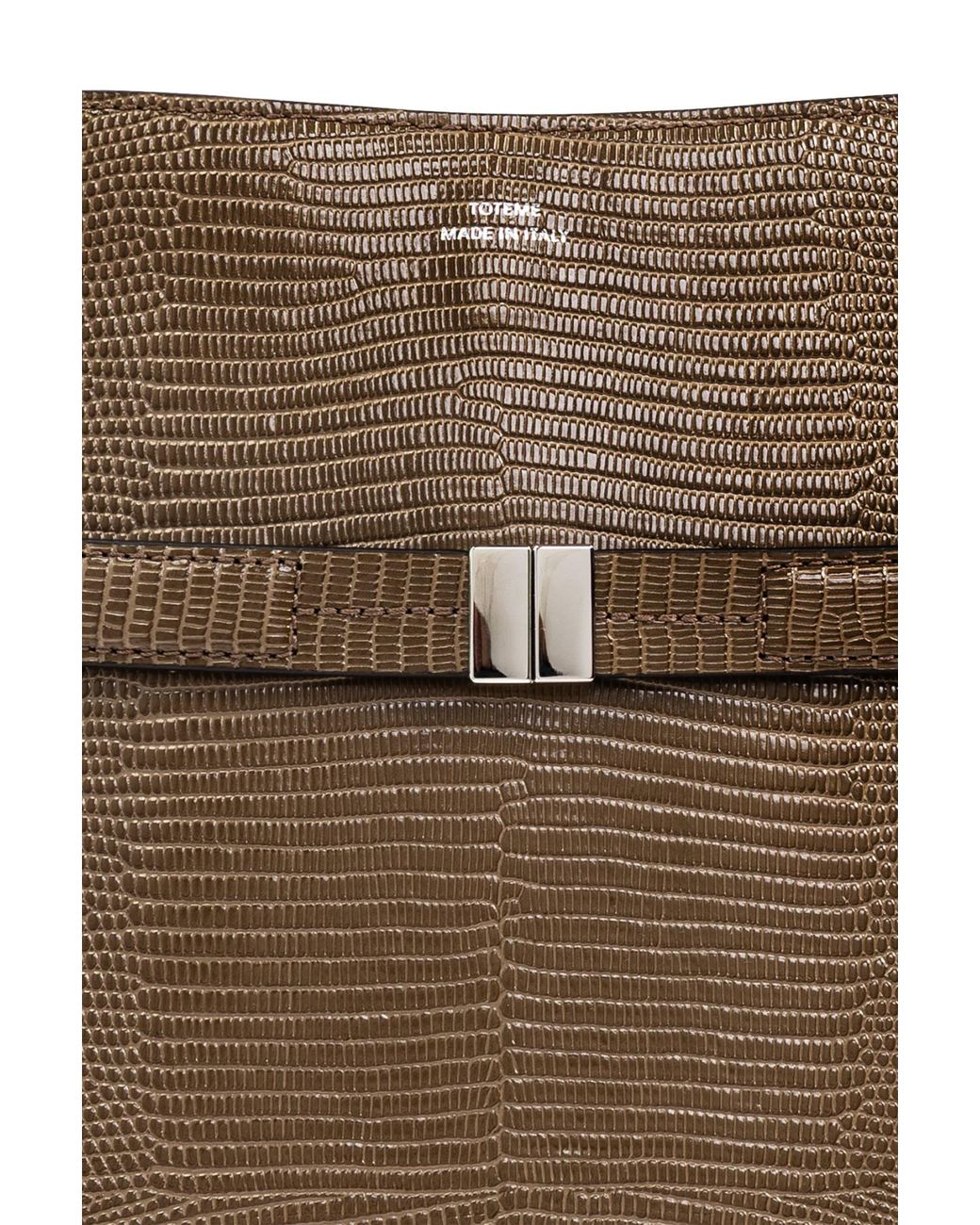 Totême Brown Totême Belted Embossed Bucket Bag