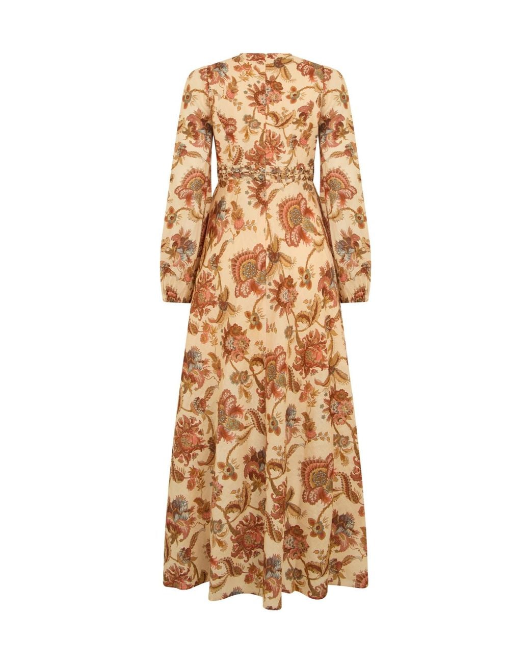 Zimmermann Natural Floral Print Maxi Dress