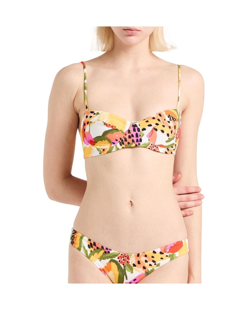 Farm Rio Orange Printed Bikinis