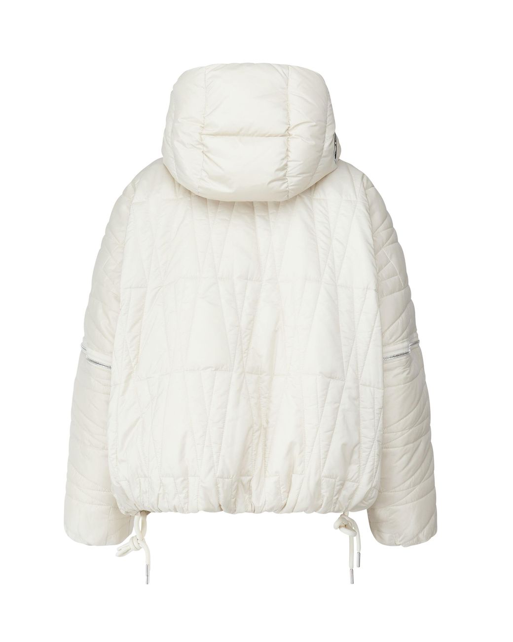 Moncler White Genius Hooded Convertible Down Jacket