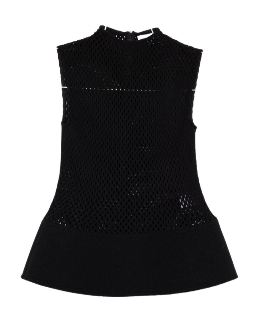Alaïa Black Alaïa Sleeveless Perforated Top