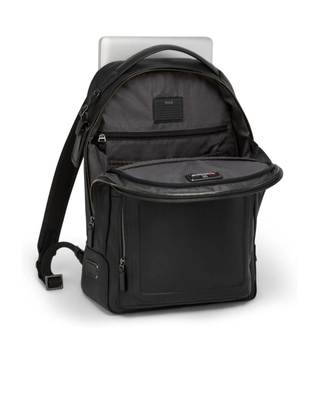 Tumi Black Harrison Warren Zip Backpack for men