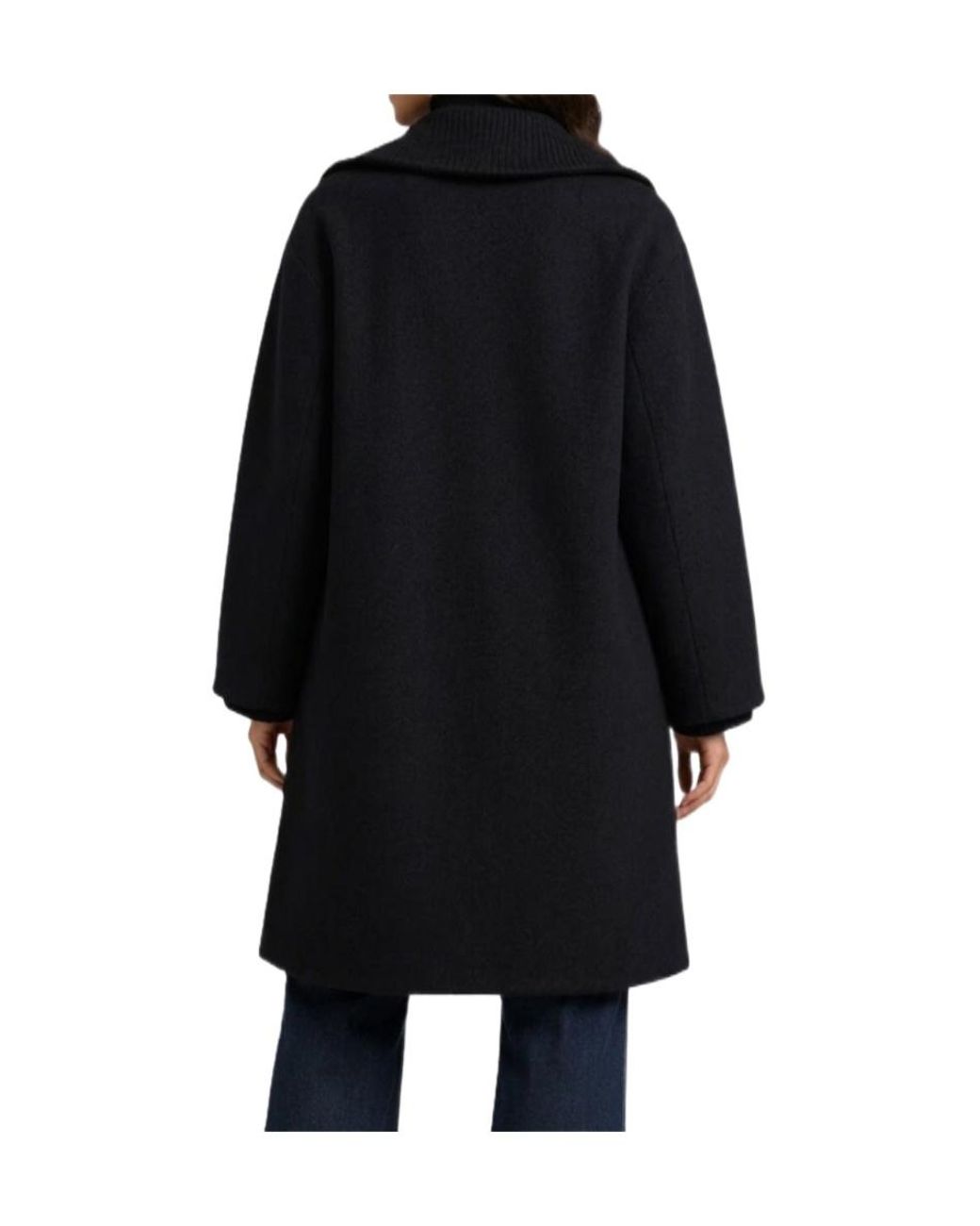 P.A.R.O.S.H. Black Two-Way Zipper Coat