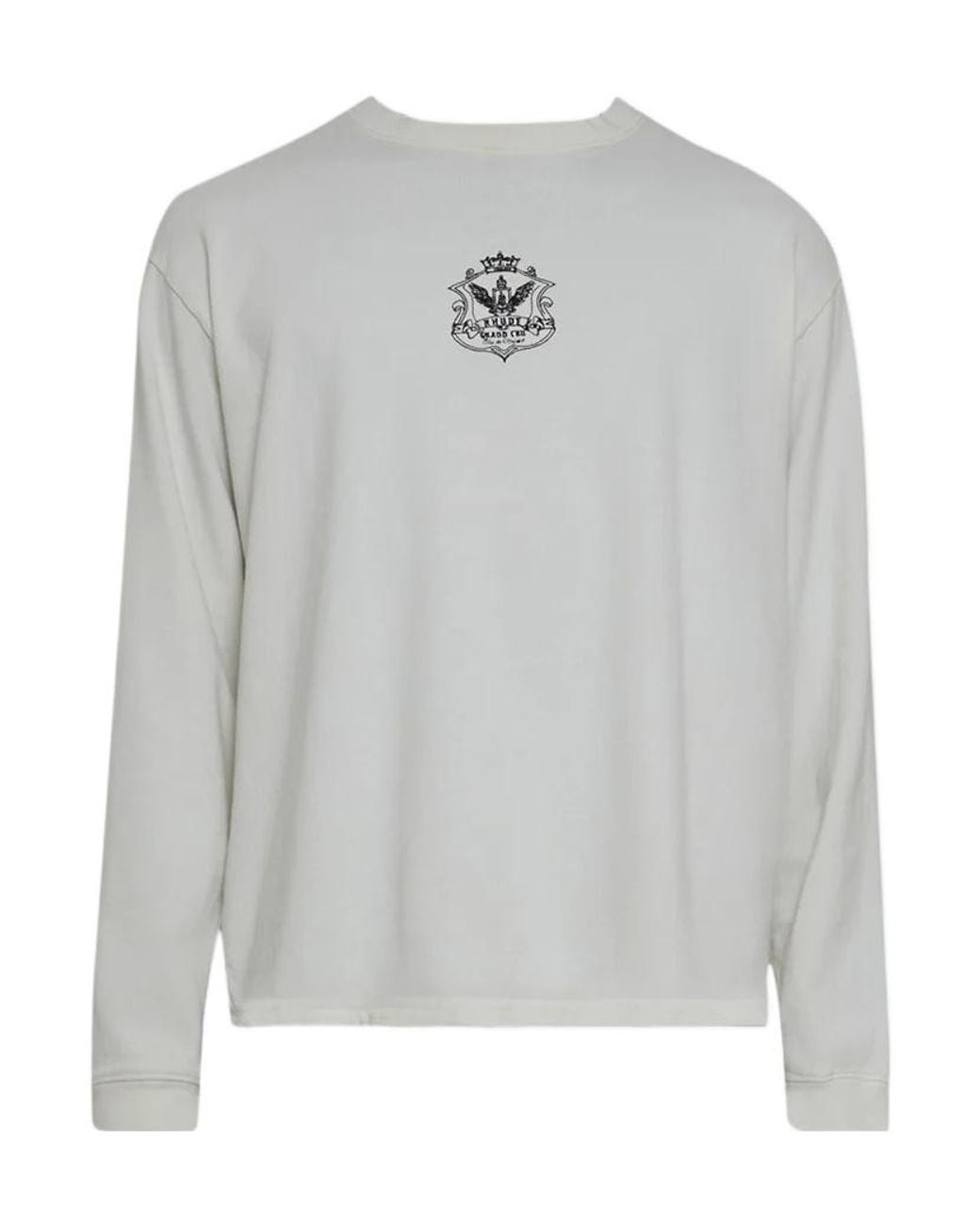 Rhude Gray Grand Cru Crest Long Sleeve T-Shirt for men