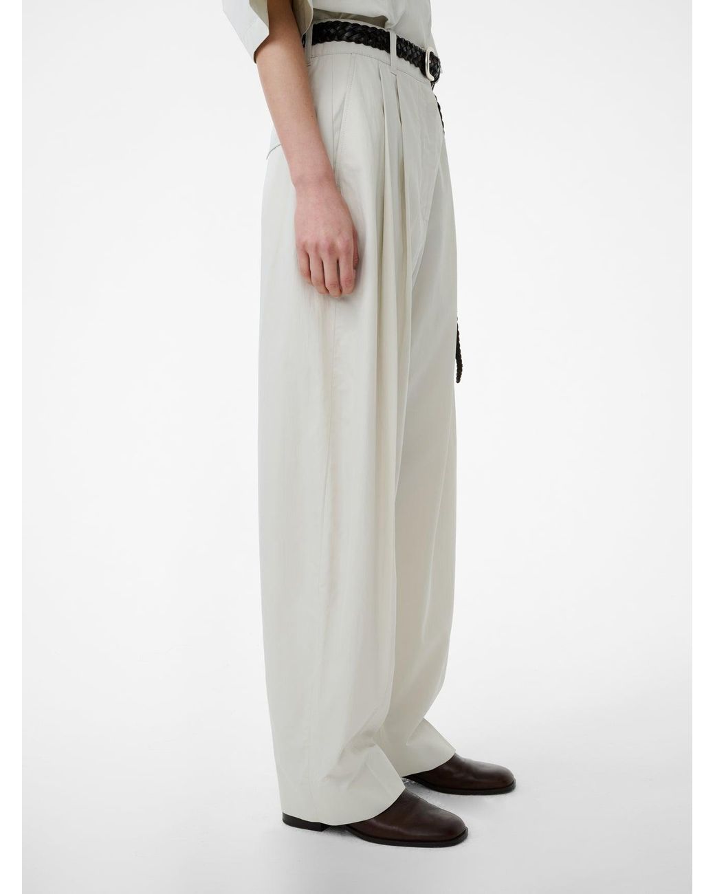 Studio Nicholson White Acuna Pleated Trousers