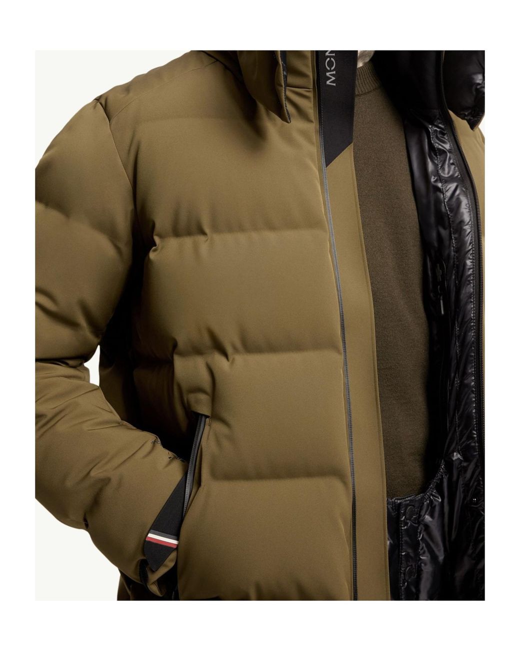 Moncler Green Grenoble Padded Hooded Jacket for men