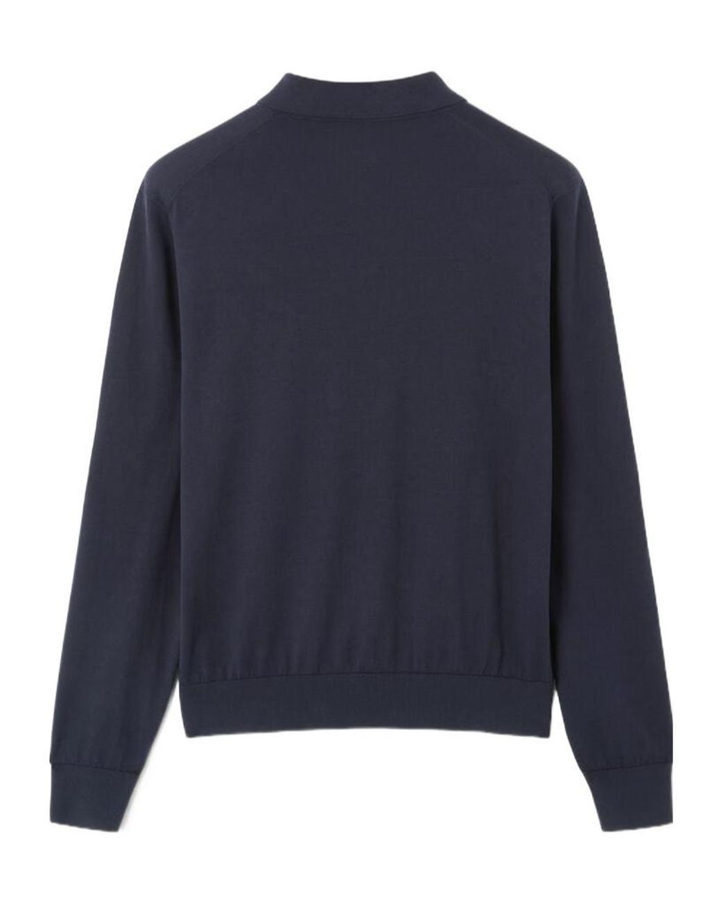 Loro Piana Blue Ice Wish Straight Hem Knitted Polo Shirt for men