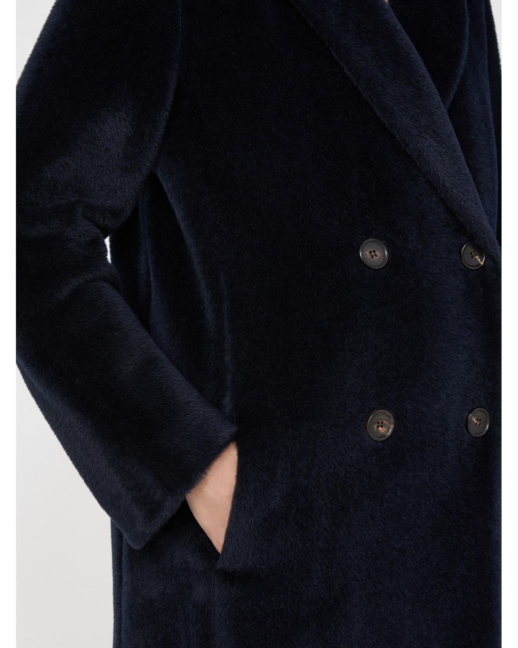 Max Mara Black 'S Roseto Double Breasted Coat