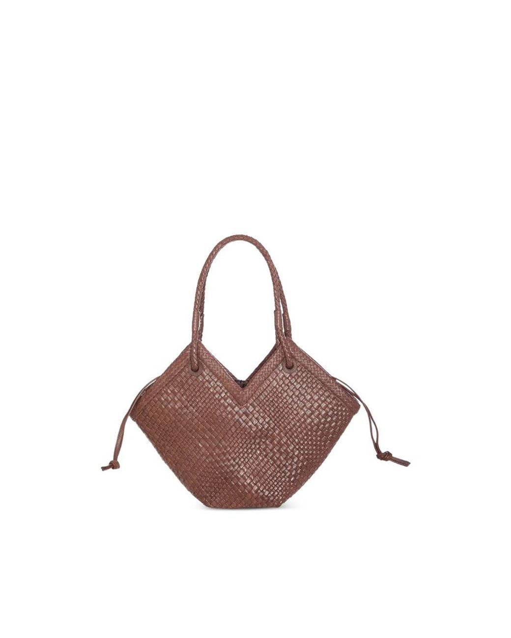 IBELIV Brown Trinity Medium Woven Tote Bag