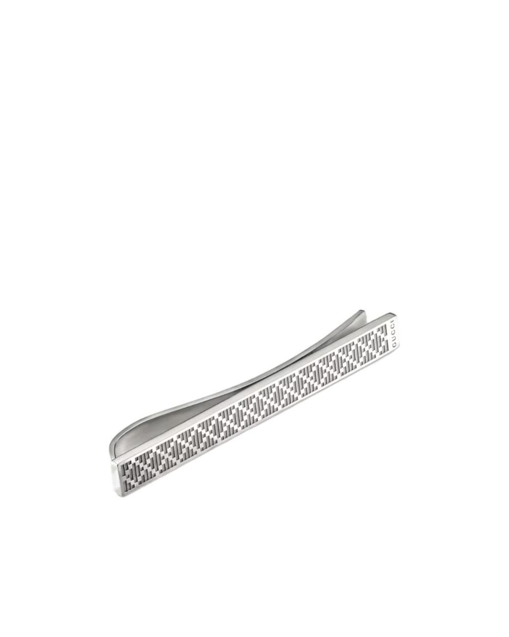 Gucci White Diamante Tie Bar for men