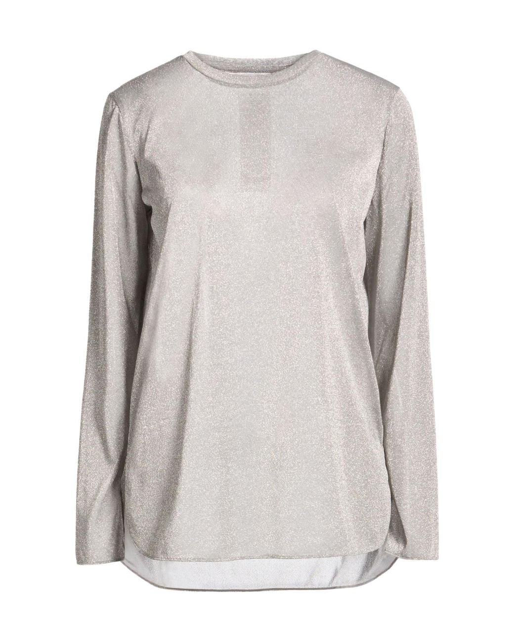 Max Mara Gray Solid Color Tops