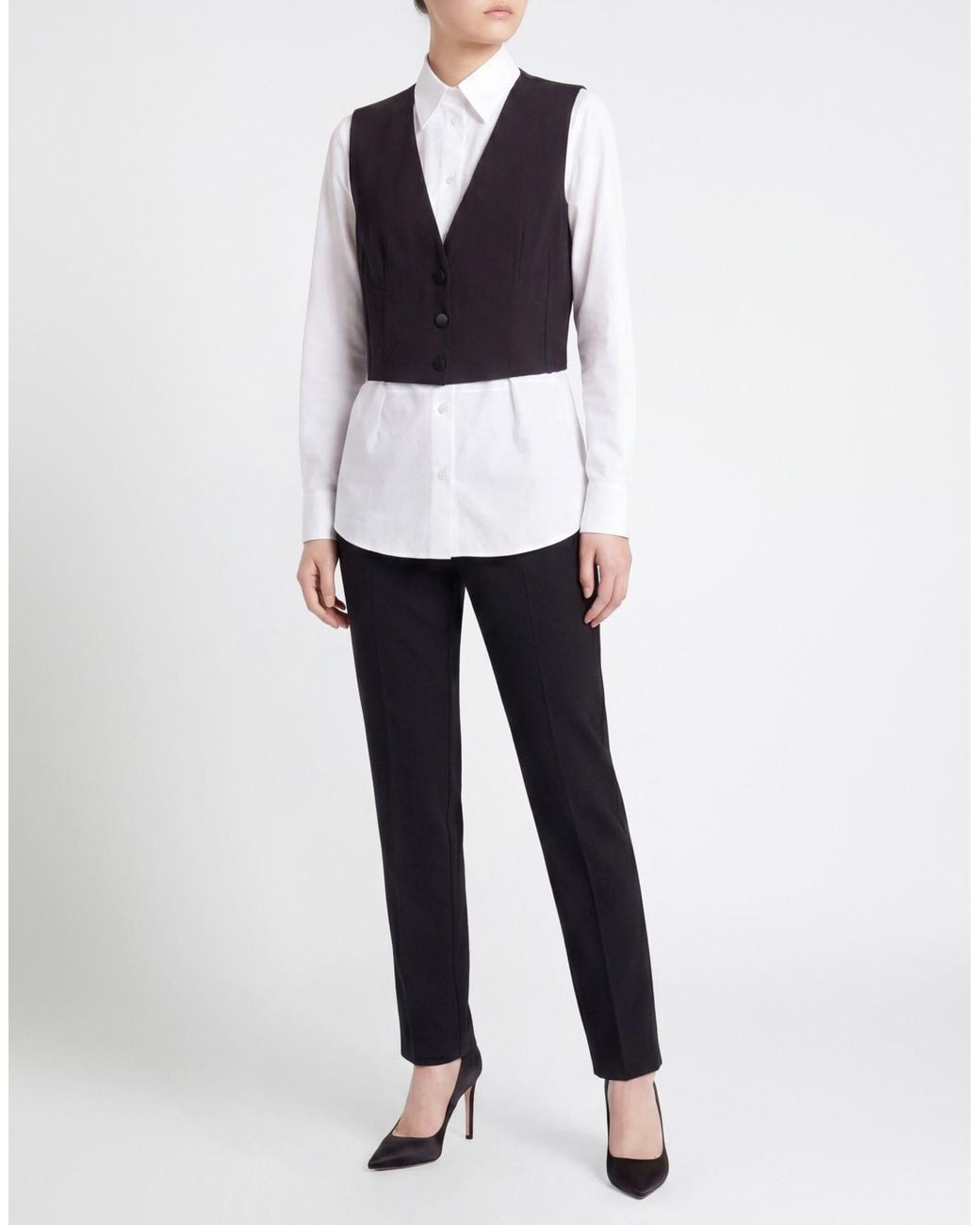 Dolce & Gabbana Black Solid-Color Minimalist Waistcoat