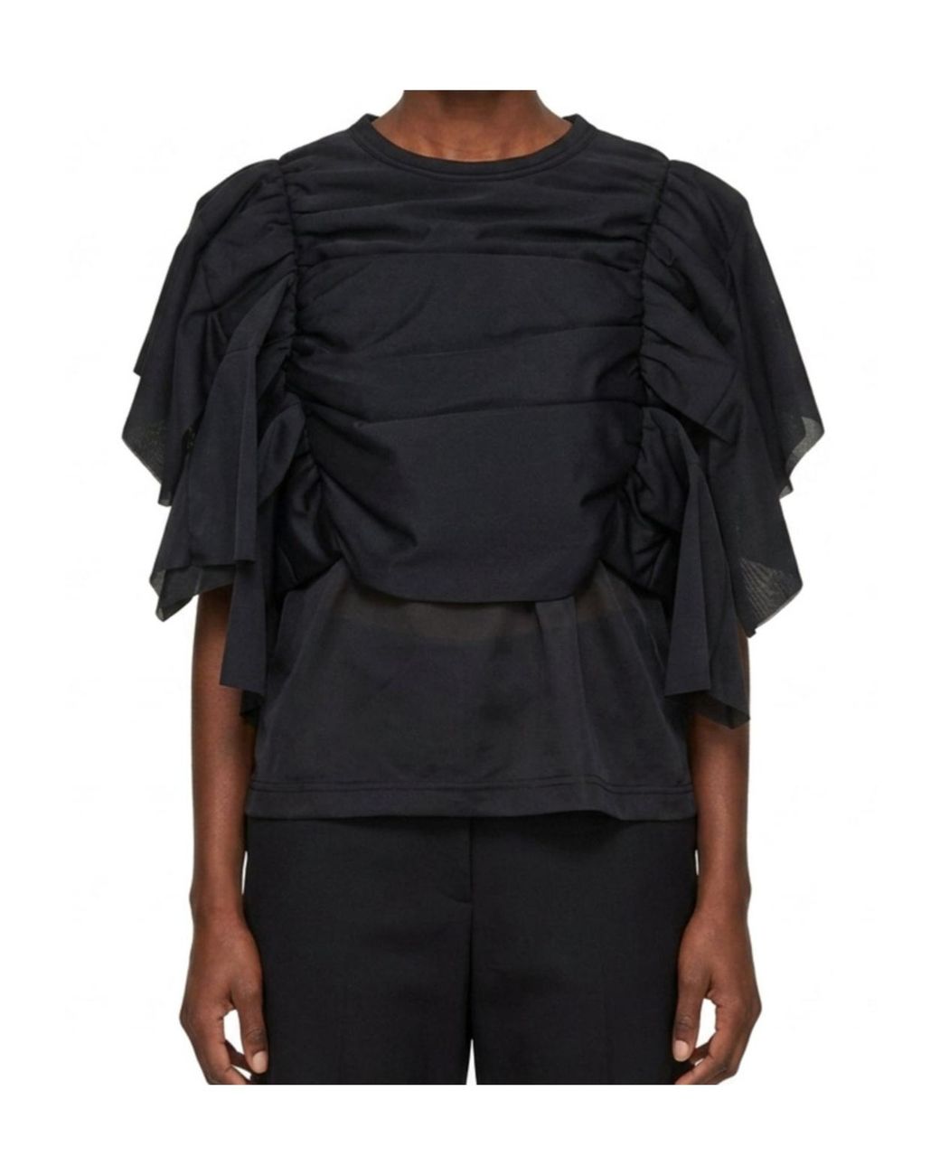 Comme des Garçons Black Comme Des Garçons Ruffle Detailed Top