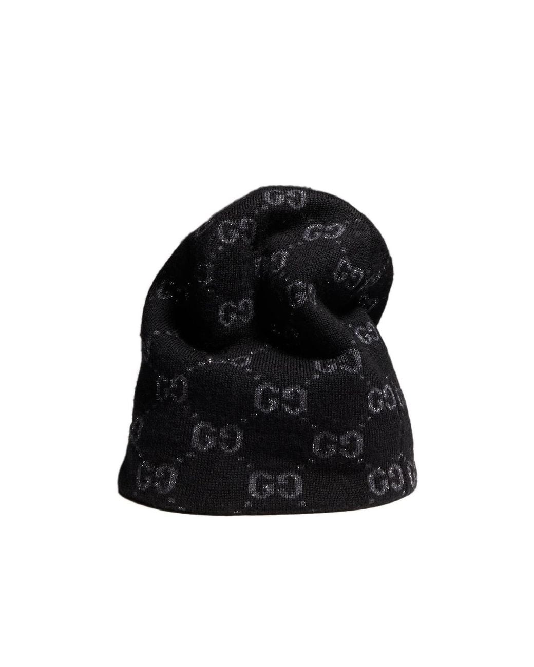 Gucci Black Gg Jacquard Hat