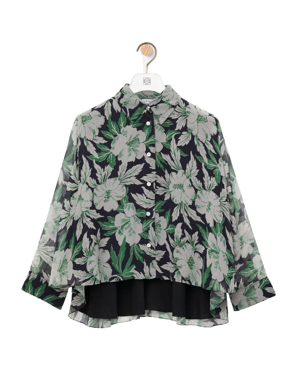 Loewe Green Relaxed Fit Crepe Shirt